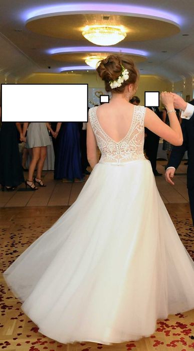 Suknia ślubna + welon r.38