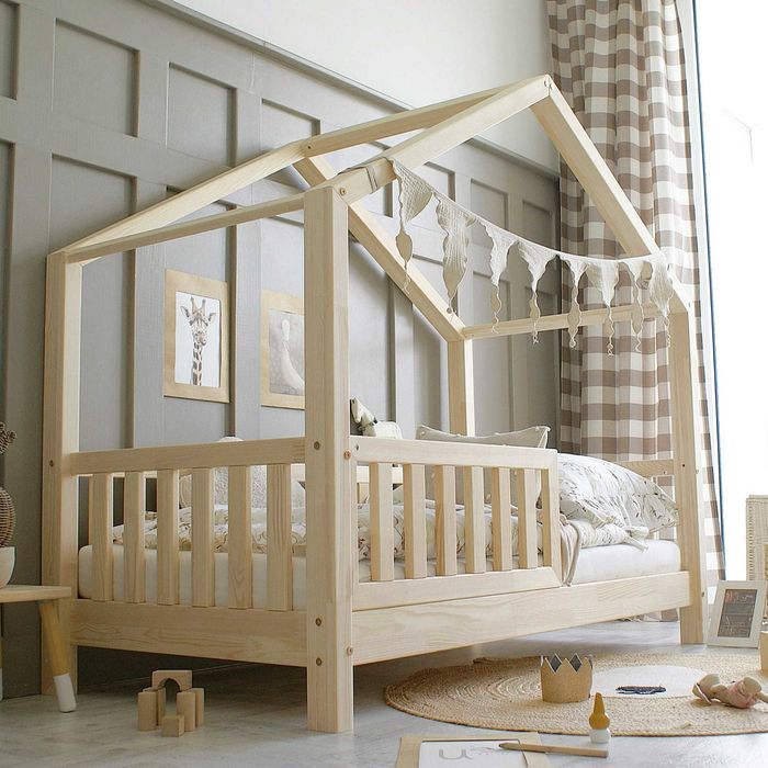 Łóżko HouseBed 190x90 Montessori - Szary! SUPER CENA!