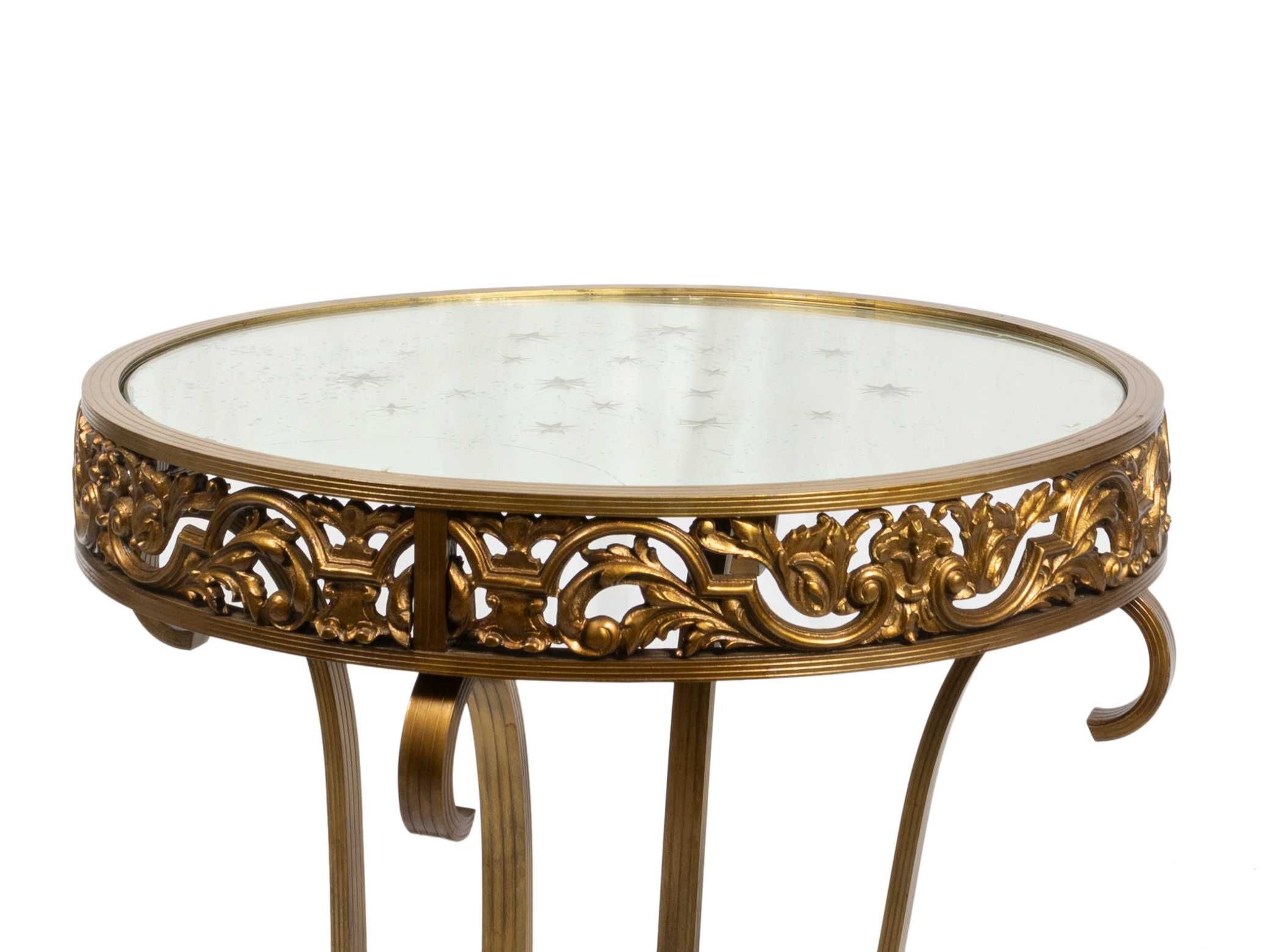 Mesa vidro bronze dourado moderno | Luís XV
