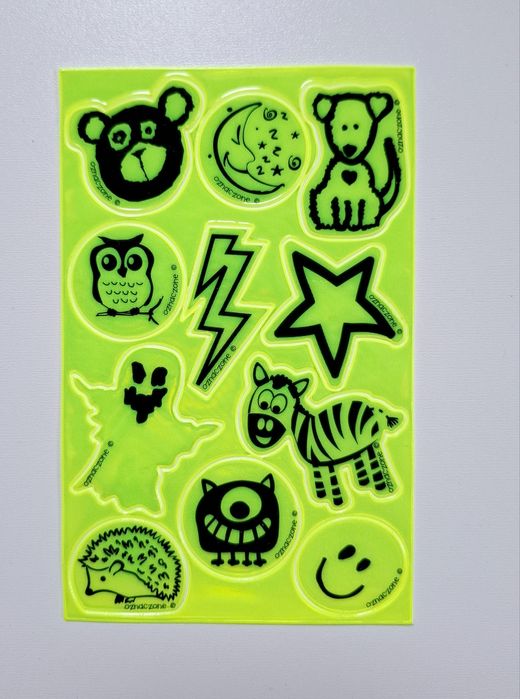 Nowe naklejki odblaskowe na kask rower plecak rolki