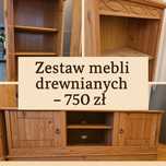 Meble drewniane z Niemiec – szafa, regał, szafka RTV, stan bdb