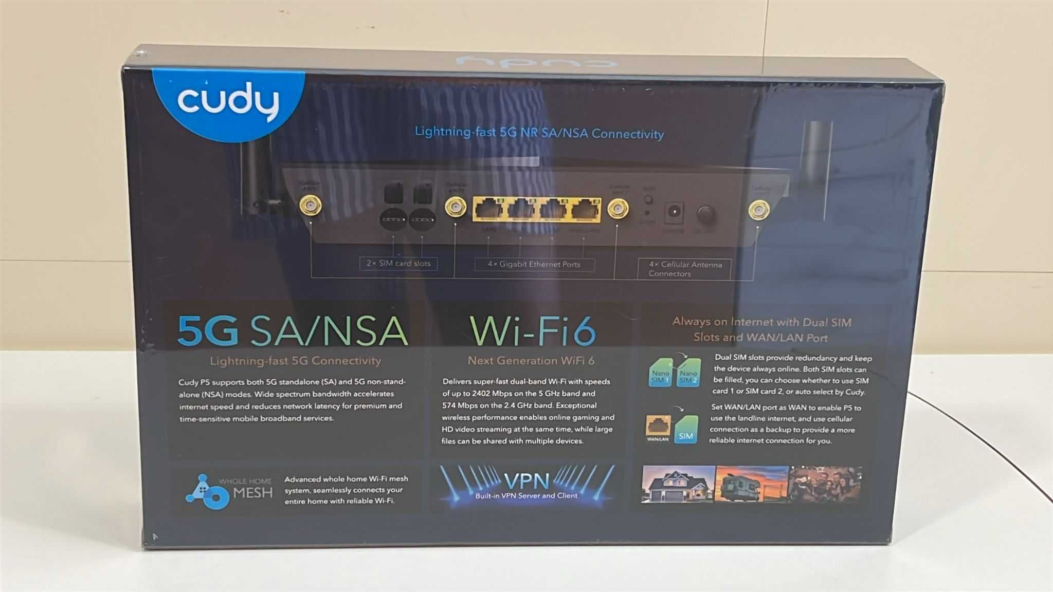 Router Wi-Fi 6 Cudy 5G NR WR3000 (AX3000)  - Novo, selado