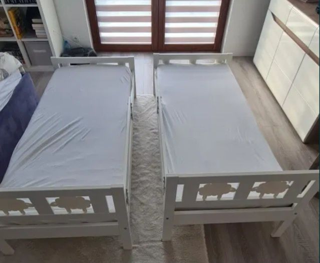 Ліжко ікеа 160×70, ikea kritter ×2 з матрасами