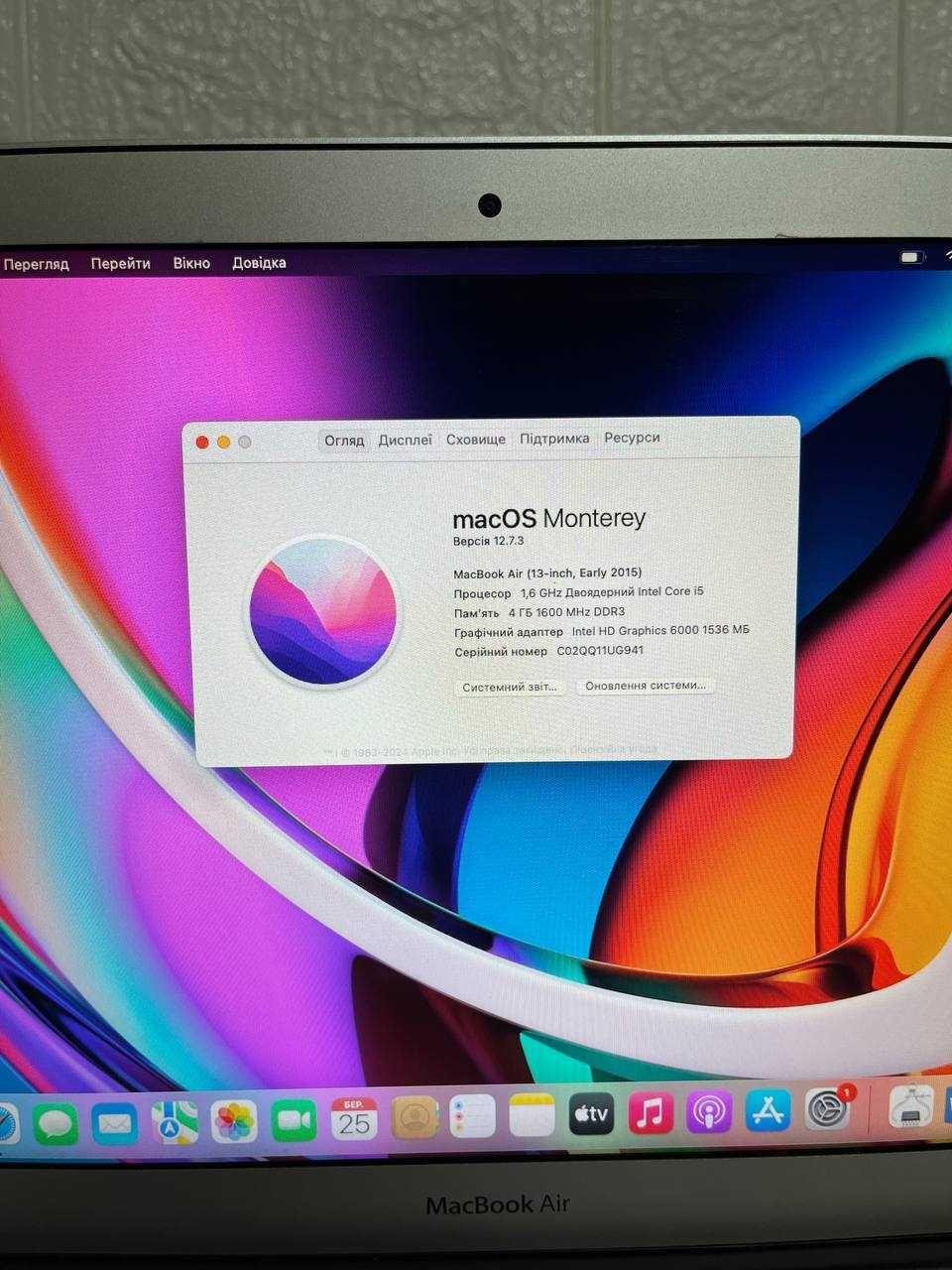 Ноутбук Apple MacBook Air A1466 2015/Intel Core i5/4 GB/256 GB