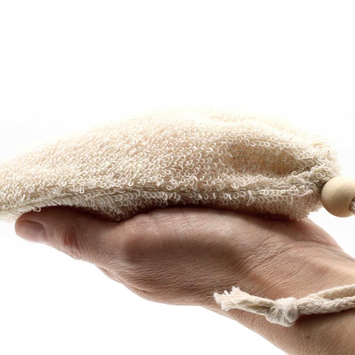 Naturalna myjka z ramii - woreczek na mydło