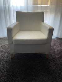 Fotel skórzany biały
