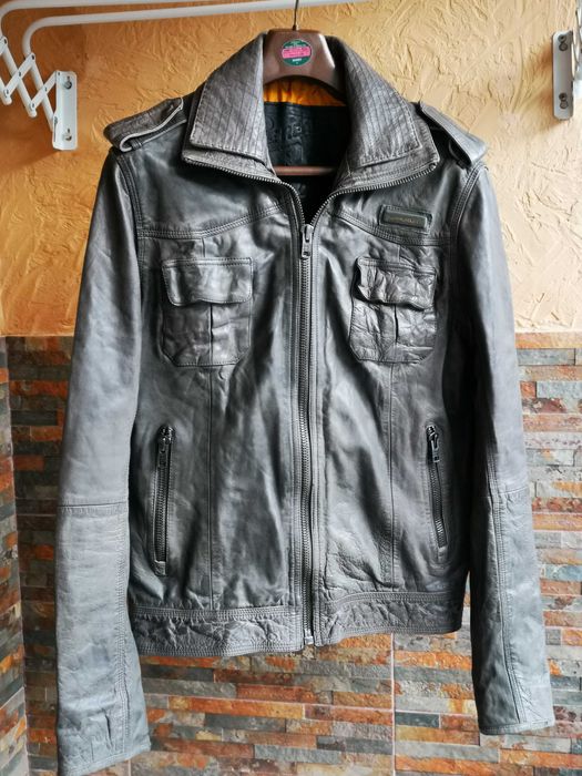 Кожаная куртка Superdry Ryan Motorcycle leather jacket оригінал М розм
