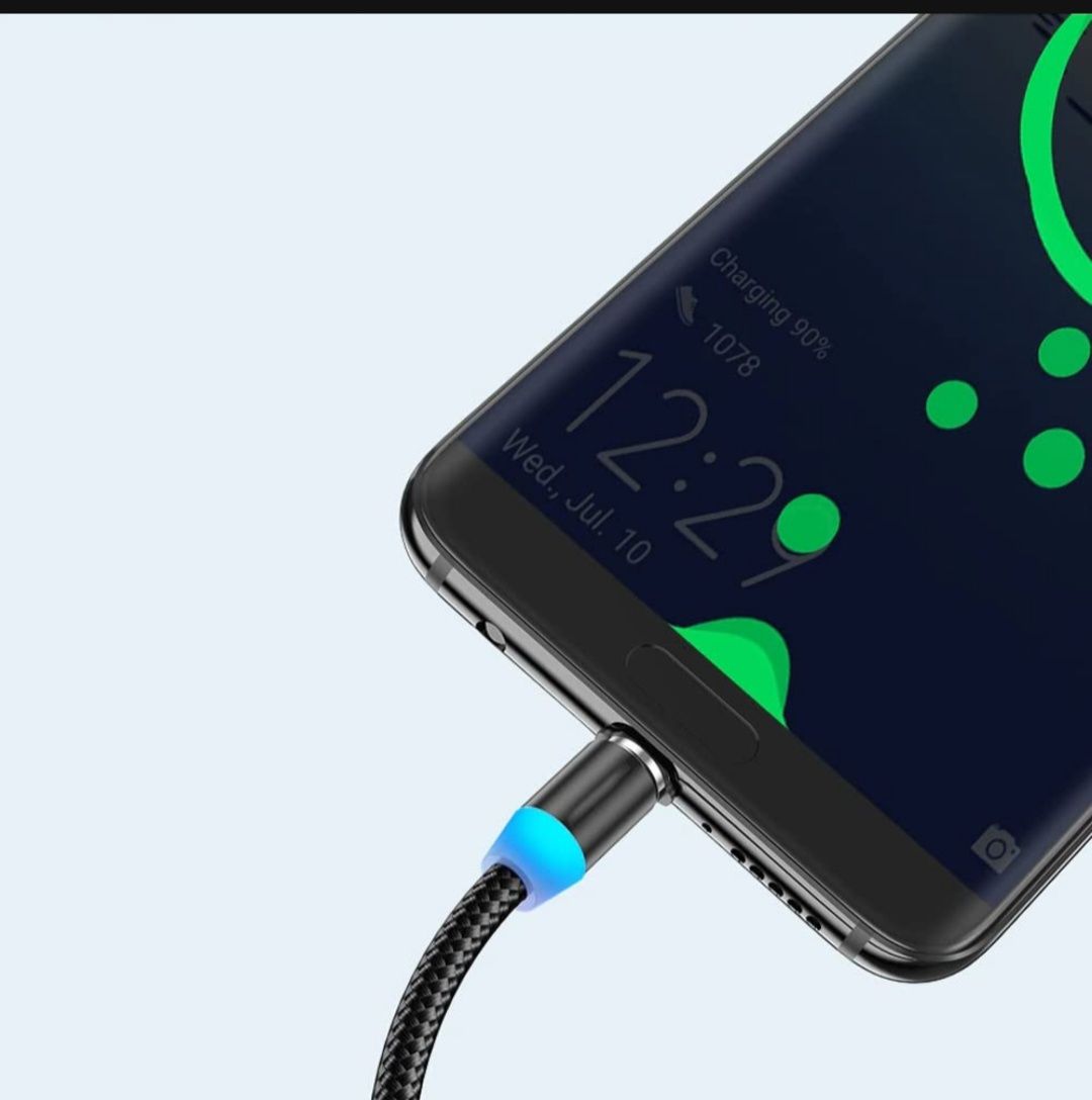 Kabel magnetyczny 3w1 DO IPHONE MICRO USB TYP-C 1m