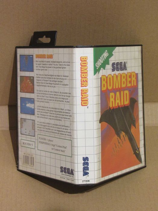 Jogo Sega Master System Bomber Raid completo