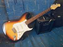 Gitara + wzmacniacz + pokrowiec