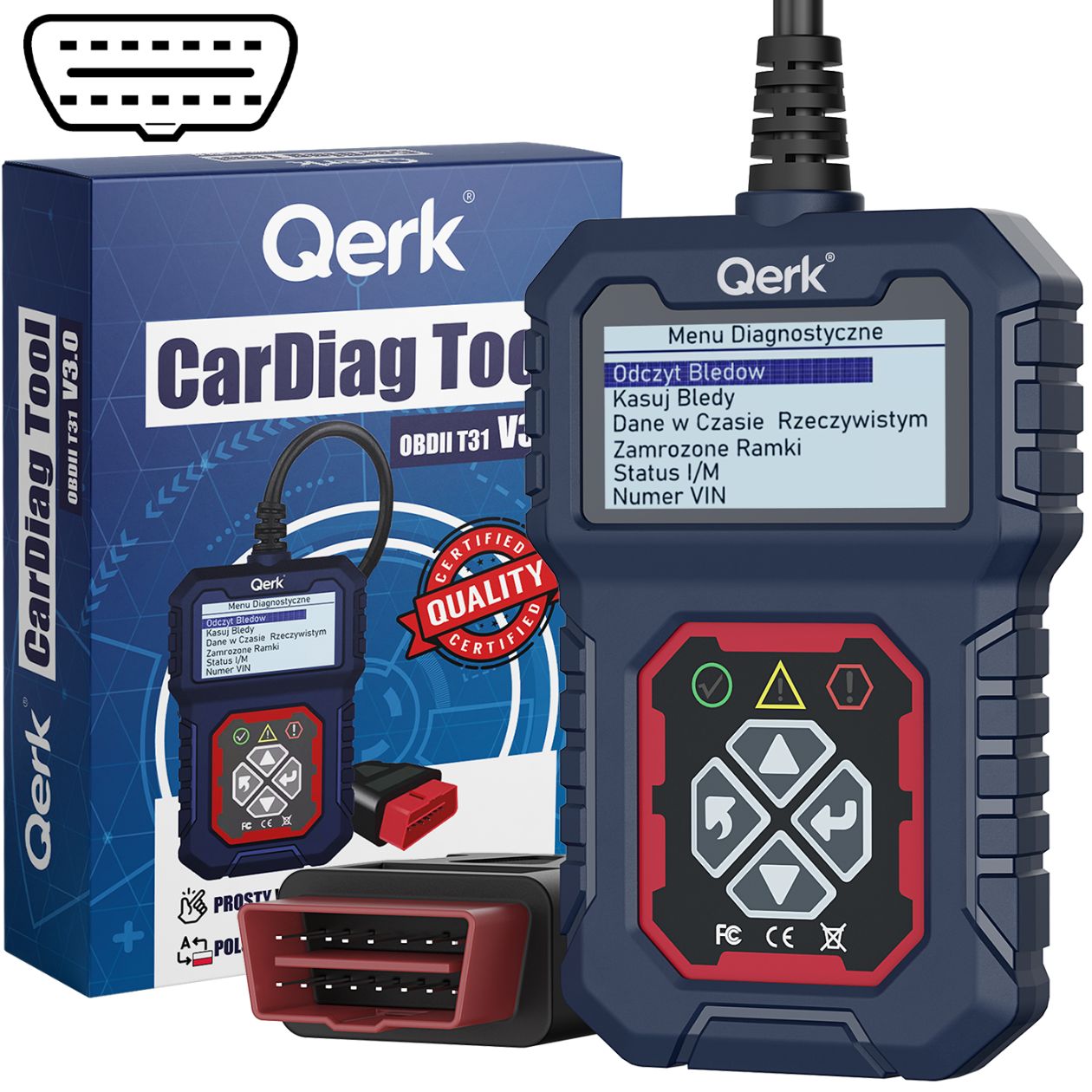 Interfejs Diagnostyczny Tester Obd2 Język Polski Skaner Pl Menu