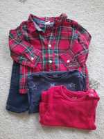 Koszula świąteczna, zestaw ubrań dla chłopca 74 H&M, Zara