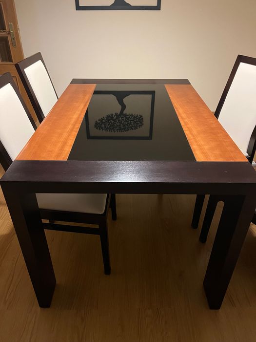 Mesa sala com 4 cadeiras