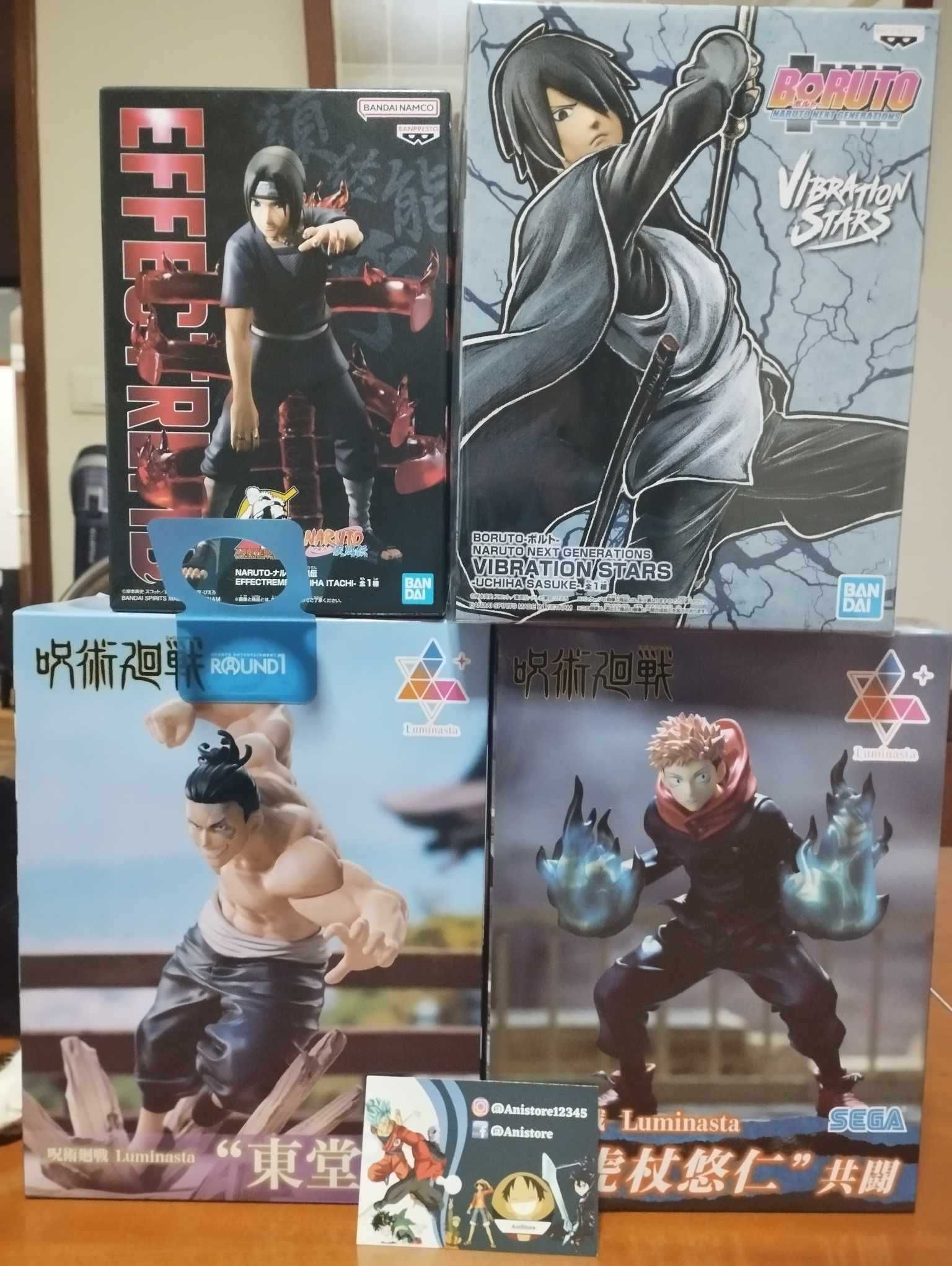 Figuras oficiais Jujutsu kaisen e Naruto
