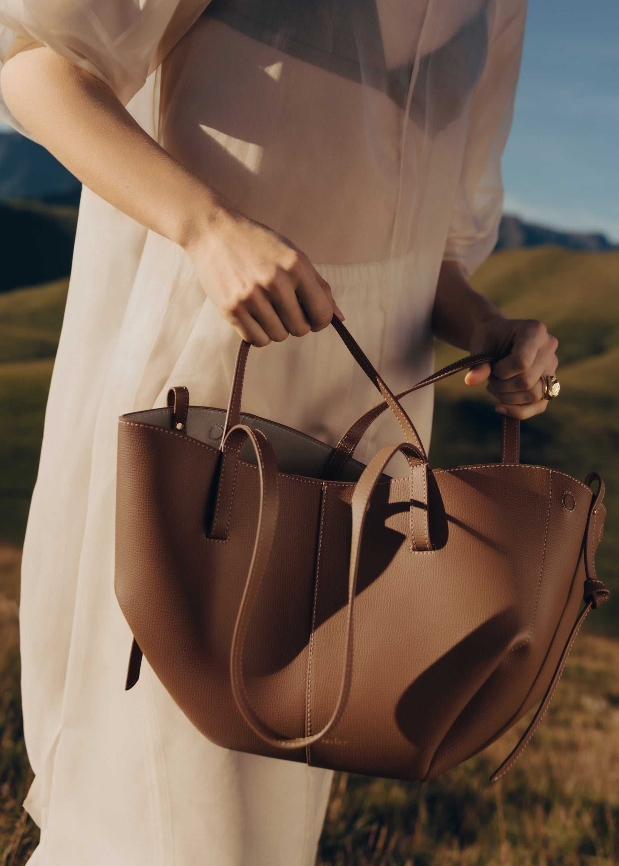 Сумка Polene Cyme Mini Edition Textured Camel