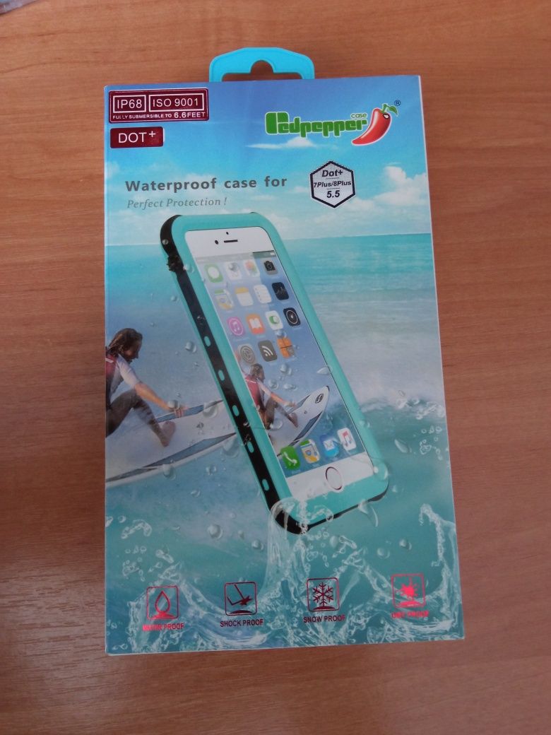 Водозащитный чехол/Waterproof case for iPhone 7,8 plus