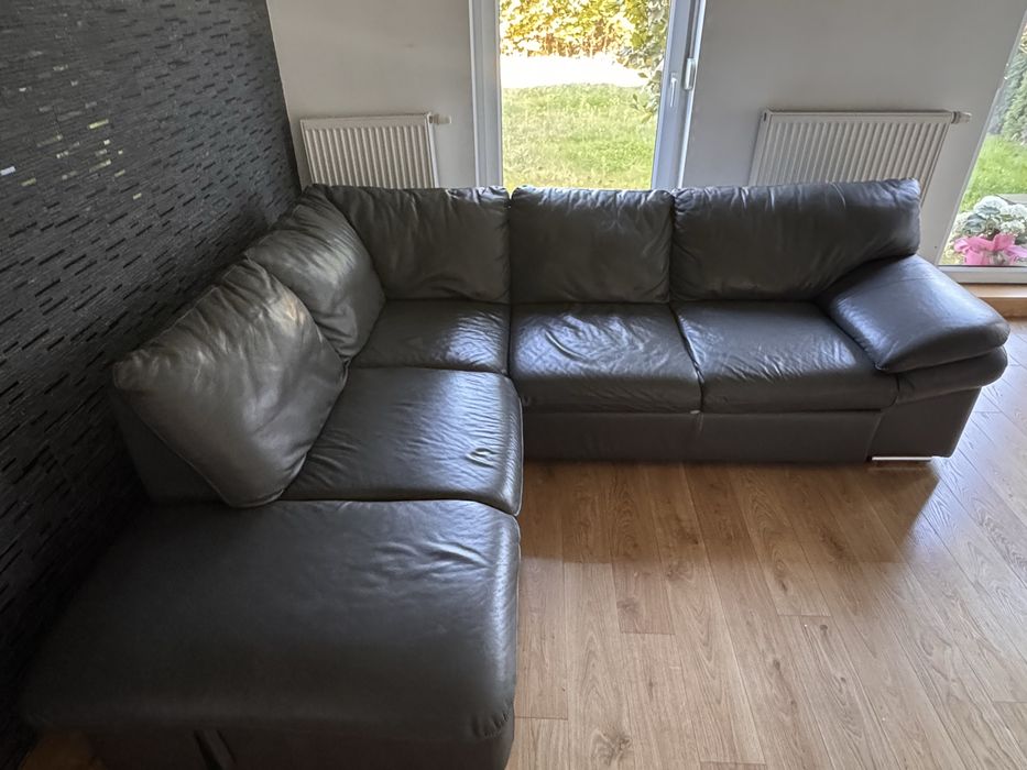 Skórzana kanapa rozkładana