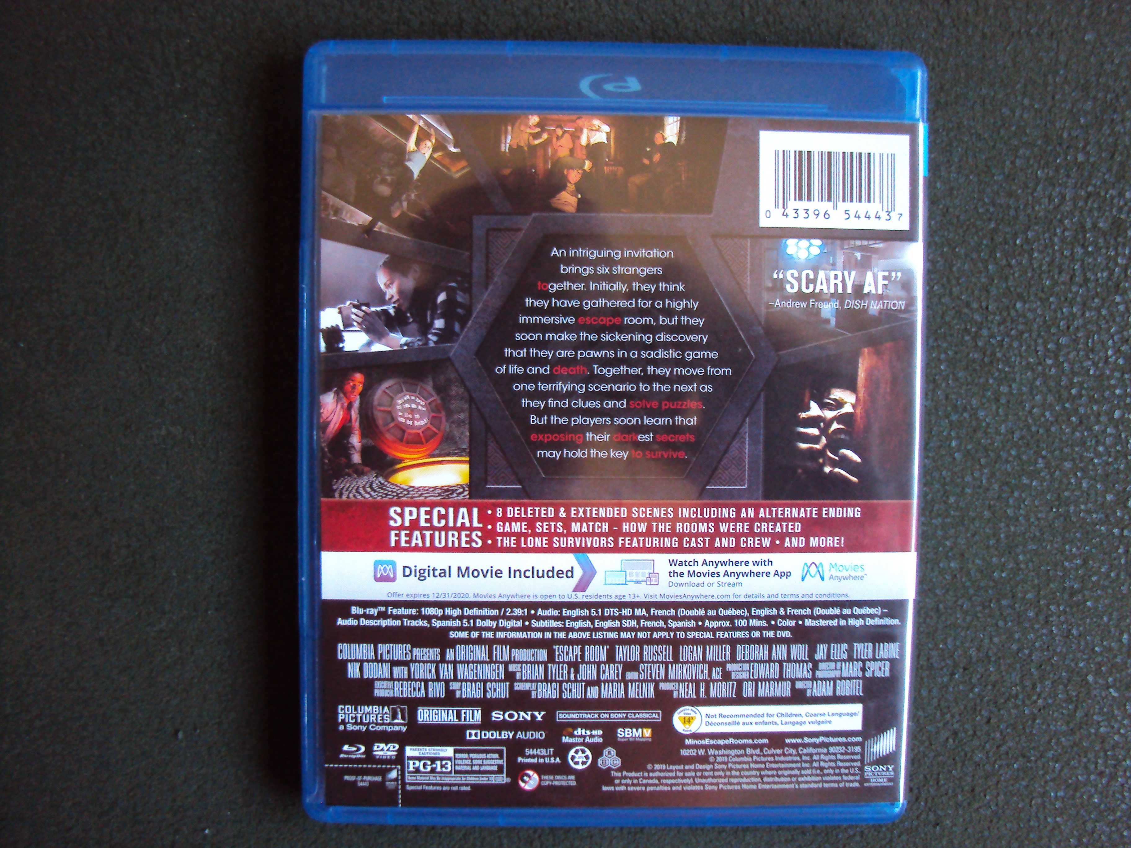 Vendo bluray/dvd "Escape Room"