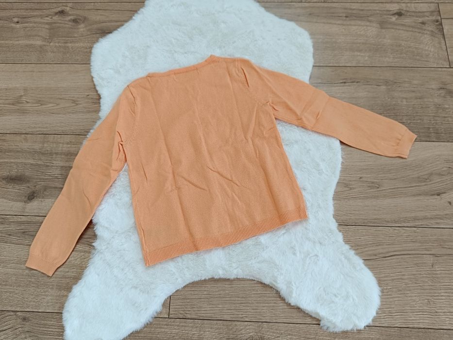 Pomarańczowy kardigan sweterek dziewczęcy 100% Bawełny 122/128 cm H&M