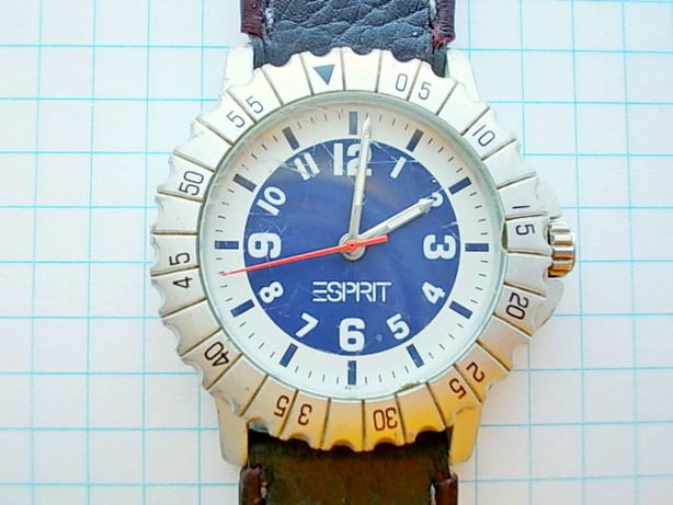 Стильные молодежные Наручные кварцевые часы Esprit Эсприт 3913 рабочие