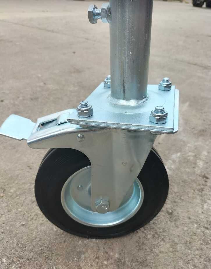Kółka/Koła do Rusztowania warszawskiego z hamulcem Komplet 4szt 160mm