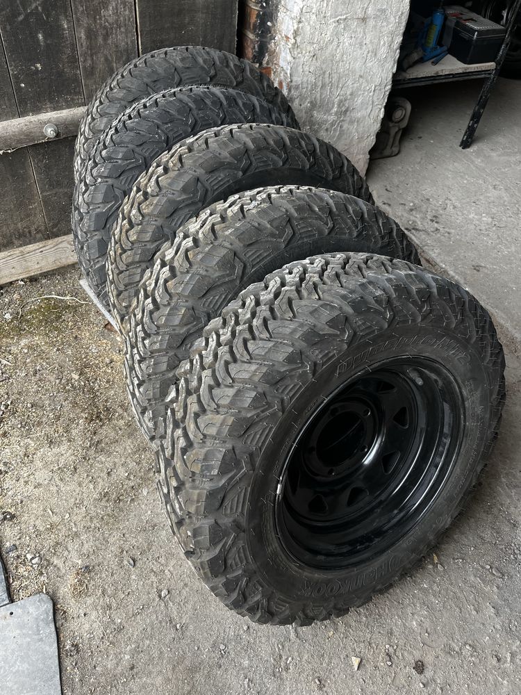 Koła Suzuki Jimny do liftu 2” Hankook MT2 28/8.5/R15 felga stal ET-10