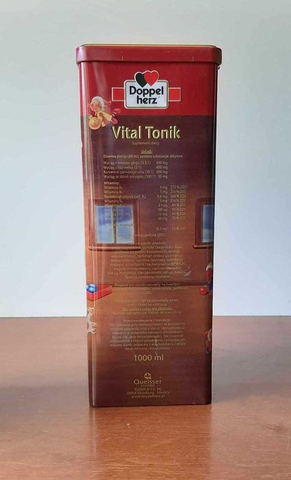 Metalowa puszka otwierana pudełko świąteczne z Mikołajem Doppel Herz