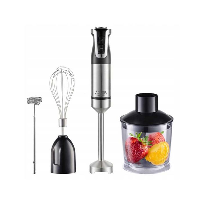 Blender ADLER 5w1 Spienia mleko, Rozdrabnia, Ubija Jajka, Blenduje