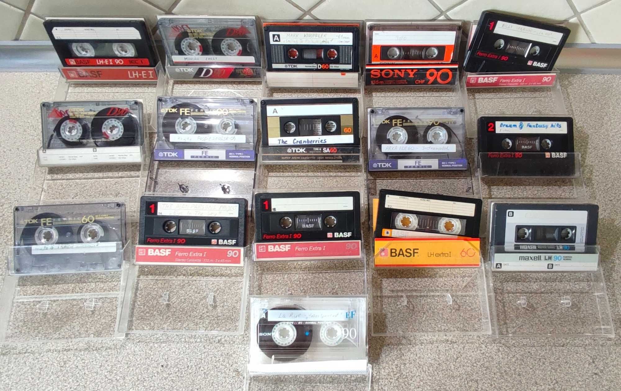 Markowe kasety z nagr.muzą 16szt(sony,tdk,basf).+10szt.gratis