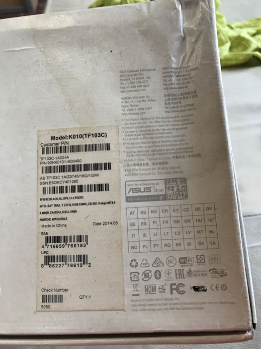 Планшет ASUS на запчасти