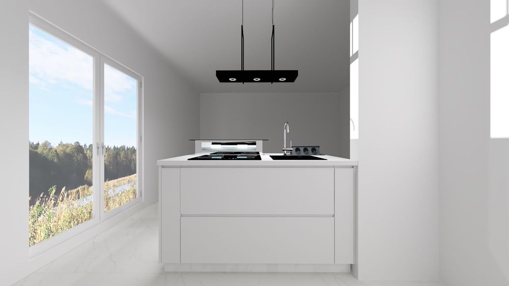 Wyspa kuchenna + okap wysuwany + płyta indukcyjna + nowy zlew