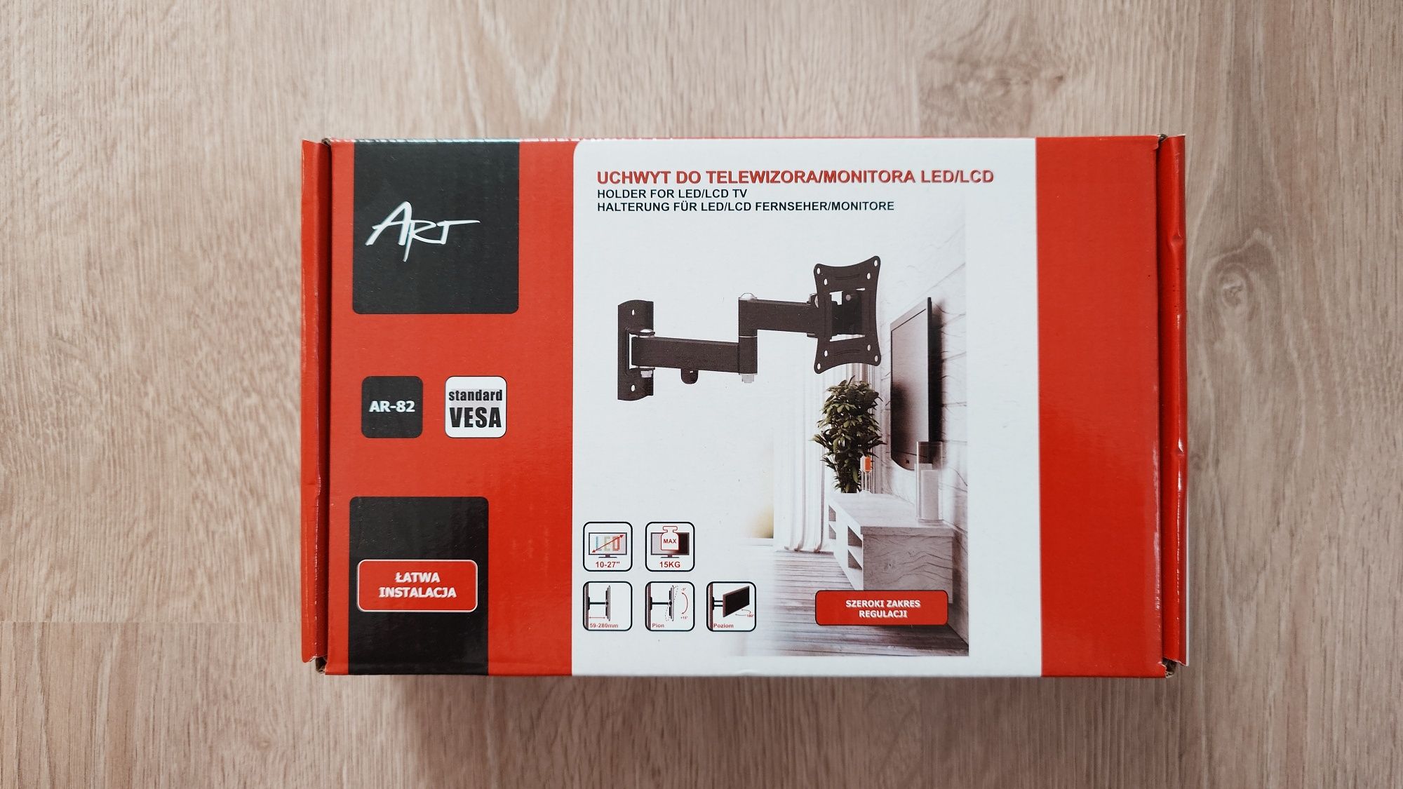 Uchwyt Ścienny Na Telewizor Art Ar-82 rozmiaru TV 10-27"