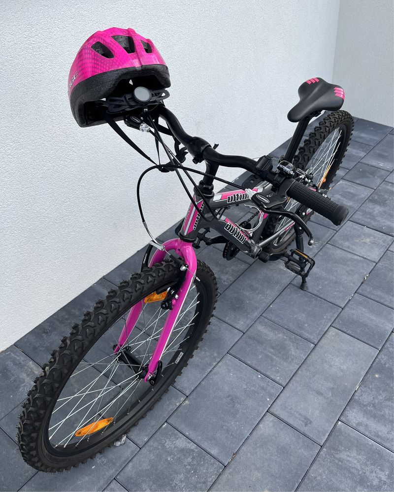 Rower Autor 24’ szaro-różowy