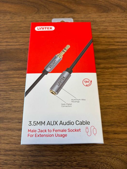 Przewód/kabel 3,5mm Aux Audio żeńskie/męskie Unitek MiniJack