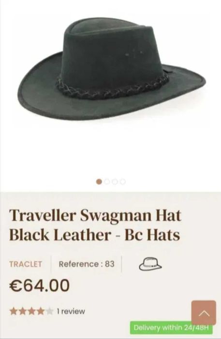 B.C. Hats капелюх р. S шкіряний ковбойський чорний коричневий шляпа