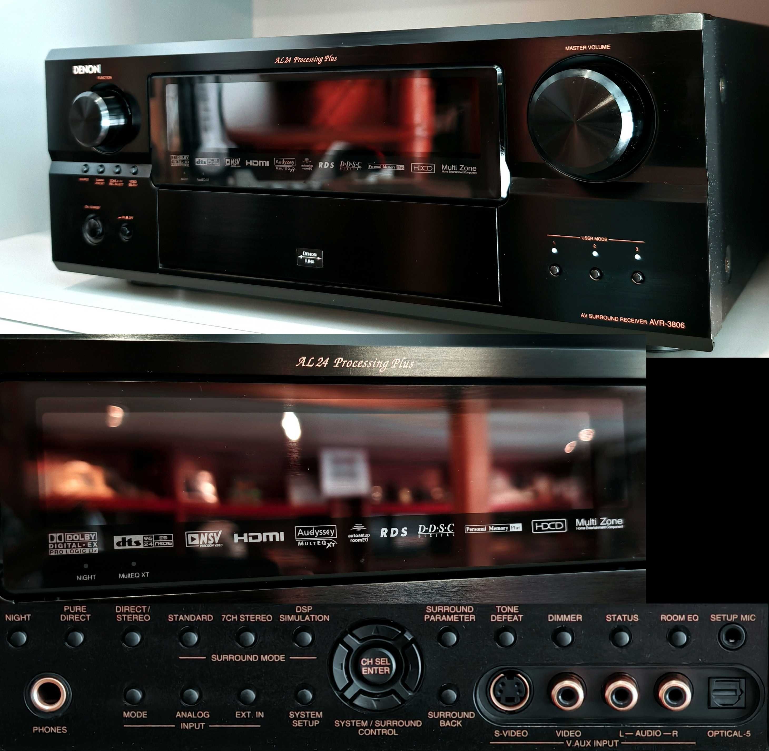 Amplituner Denon AVR-3806 7x160W ALPHA24 Audyssey MultEQ Ethernet HDMI