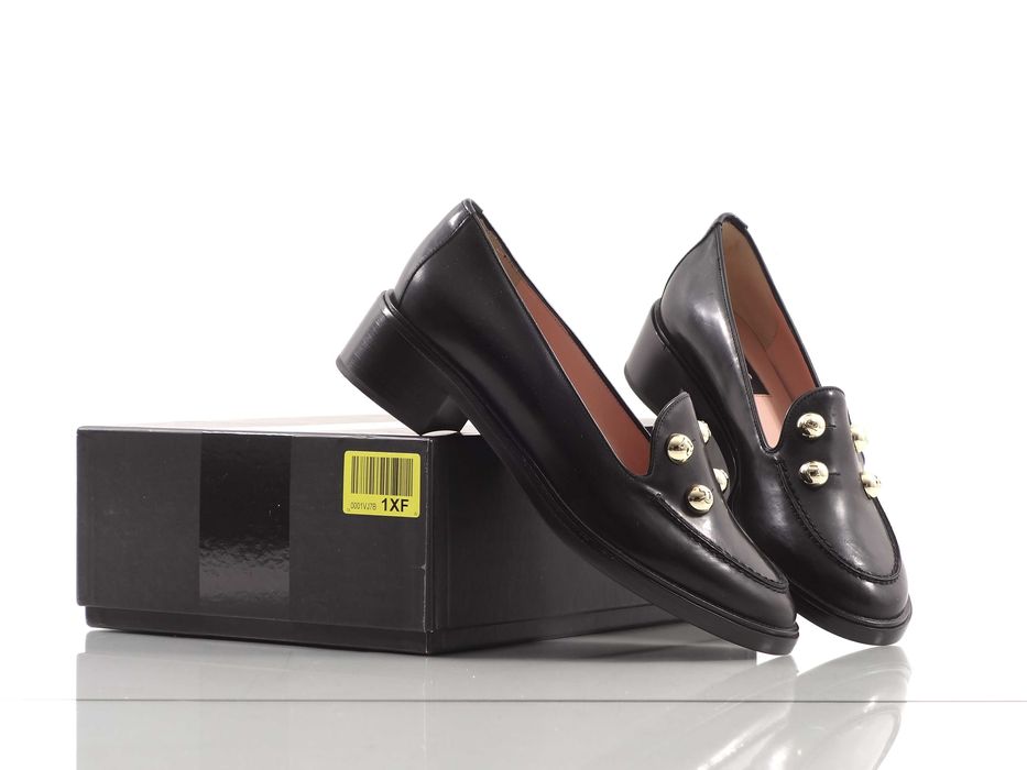 Rochas Rocha Paris Nowe Mokasyny Na Obcasie Buty Damskie Skórzane  38