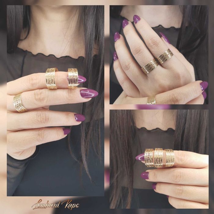 Złoty pierścionek  p.585/1,17g  ażurowa obrączka