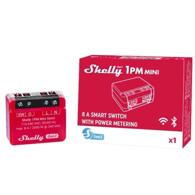 [NOVO] Shelly 1PM Mini Gen3 - Módulo Wifi c/ medidor de consumo