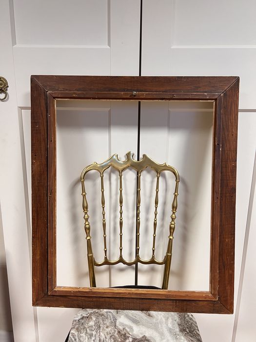 Rama do obrazu lustra debowa lustro antyk vintage drewniana złota