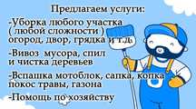 Уборка,чистка двора,огород,участок,любую територию