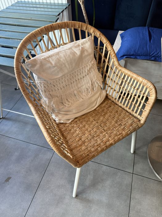 Krzeslo wiklinowe Ikea Niksove ! 4sz t! Jak nowe!