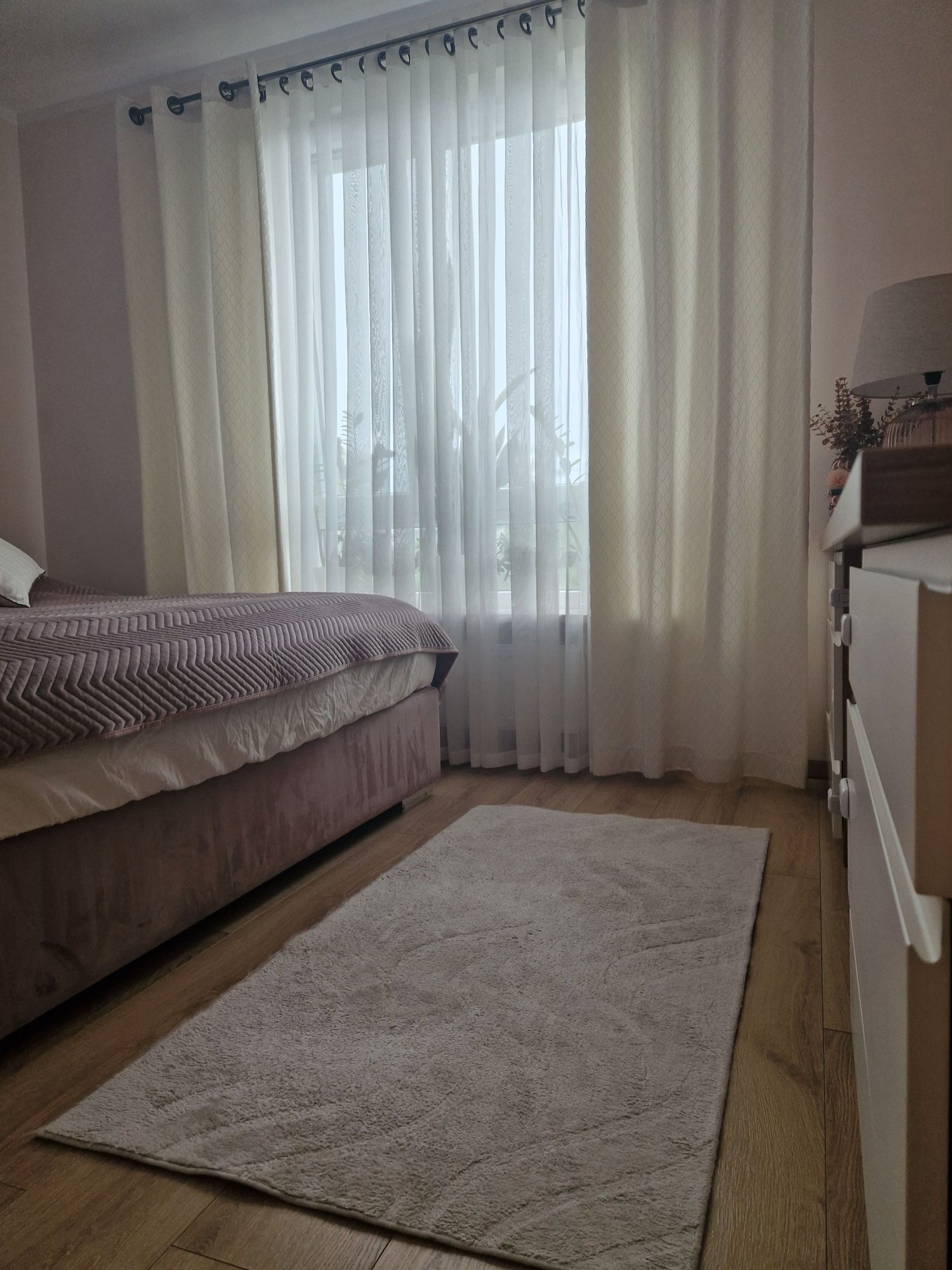 Dywan 80x150 chodnik beżowy sypialnia glamour wzór 3D