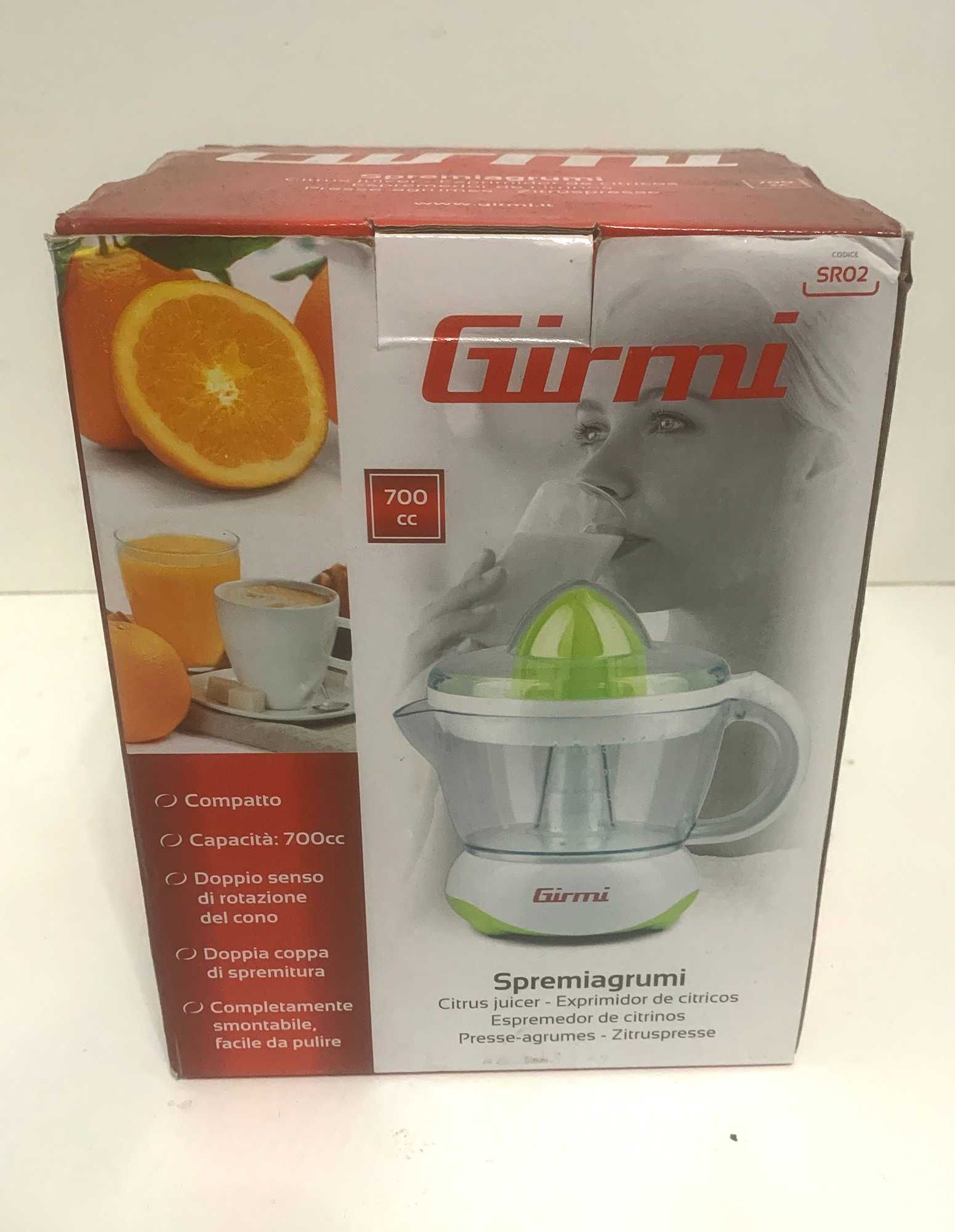 Wyciskarka do cytrusów Girmi SR02 biały 700 ml