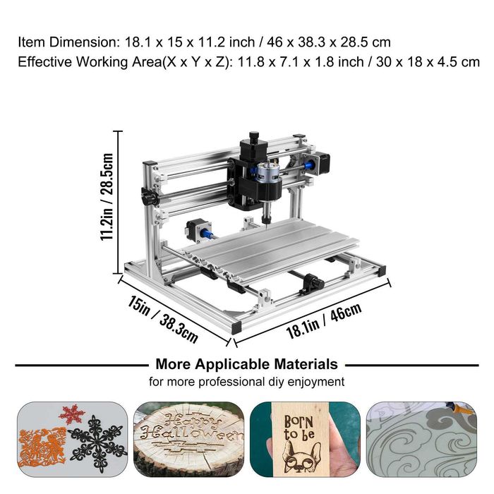 Фрезерный станок с ЧПУ Diy CNC Kit 3018 500 МВт Grbl Control 3-осевой