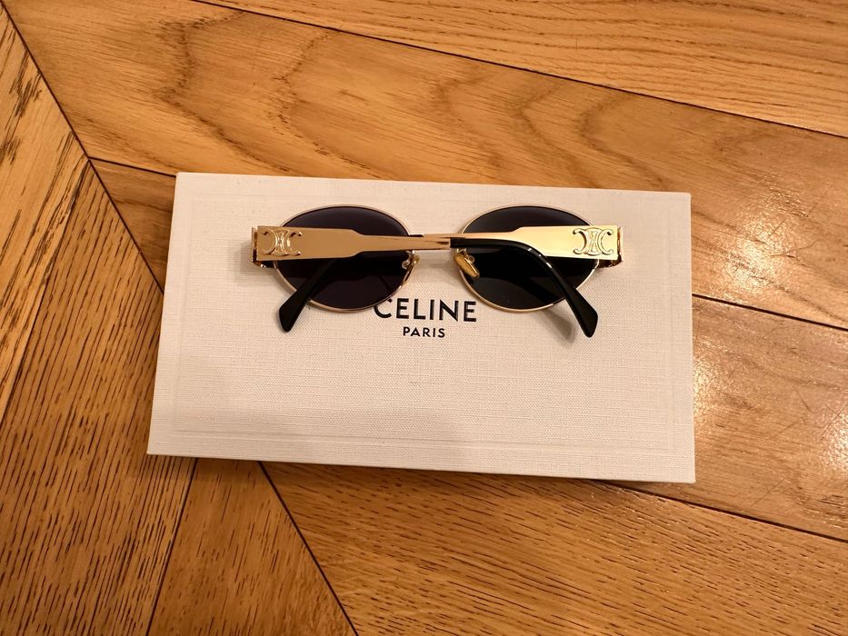 Okulary Celine ze złotymi oprawkami – nowe, z etui i pudełkiem