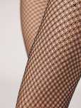 Rajstopy Calzedonia m/l czarne rete kabaretki romby