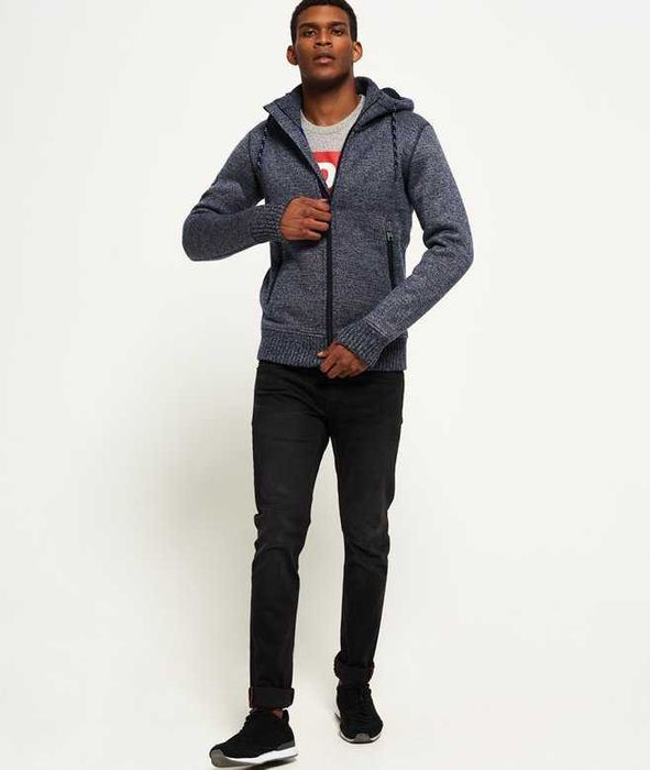 Superdry теплий зіп худі, светр, фліс, чоловічий Xs-S