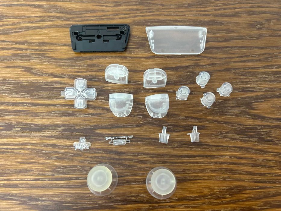 PS5 playstation 5 dualsense pad  bezbarwne przyciski transparent