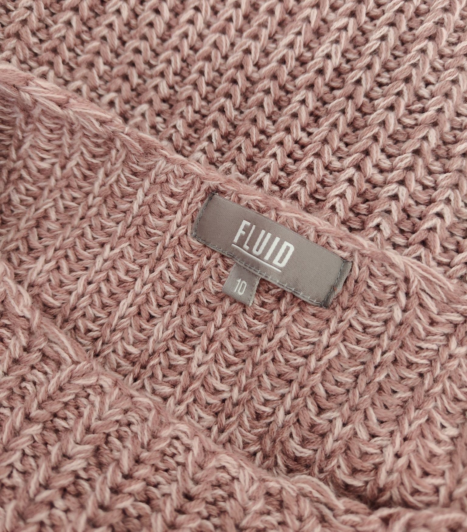 Fluid różowy melanżowy sweter 38 M nowy luźny też na L XL szeroki